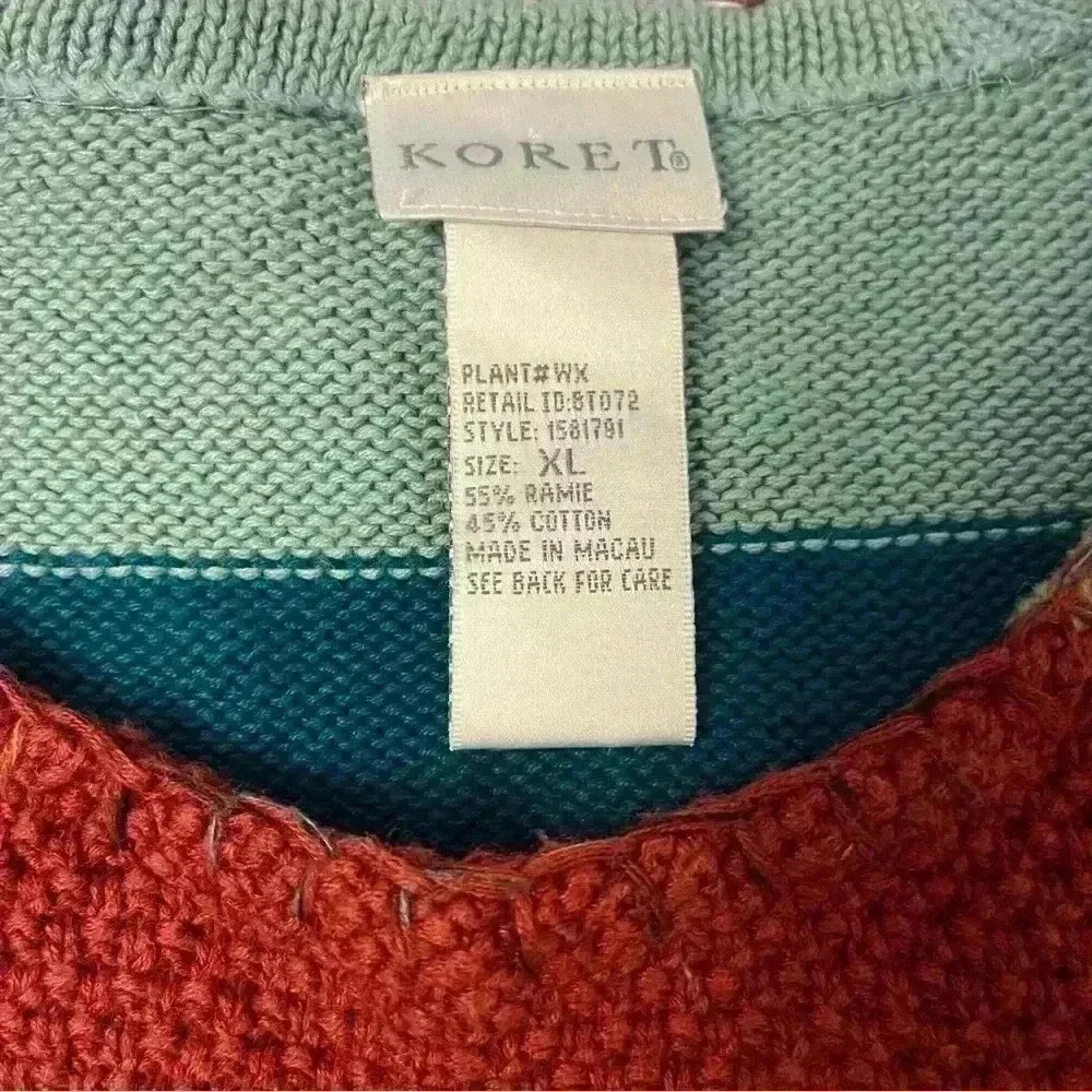 Vintage 🍂Fall🍂 Koret Knit Colorblock Top - Picture 4 of 6